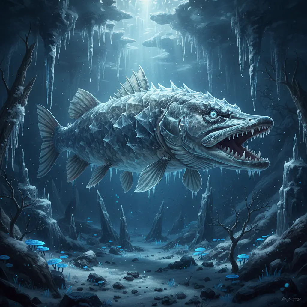 Rare pike 3d render
