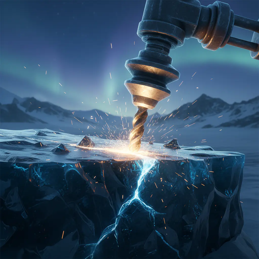 Drilling ice icon